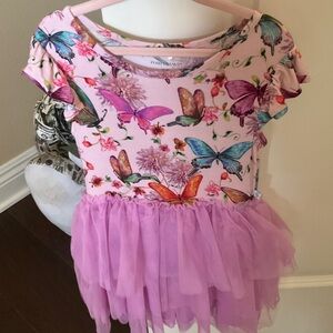 Posh Peanut Watercolor Butterfly tulle tutu dress